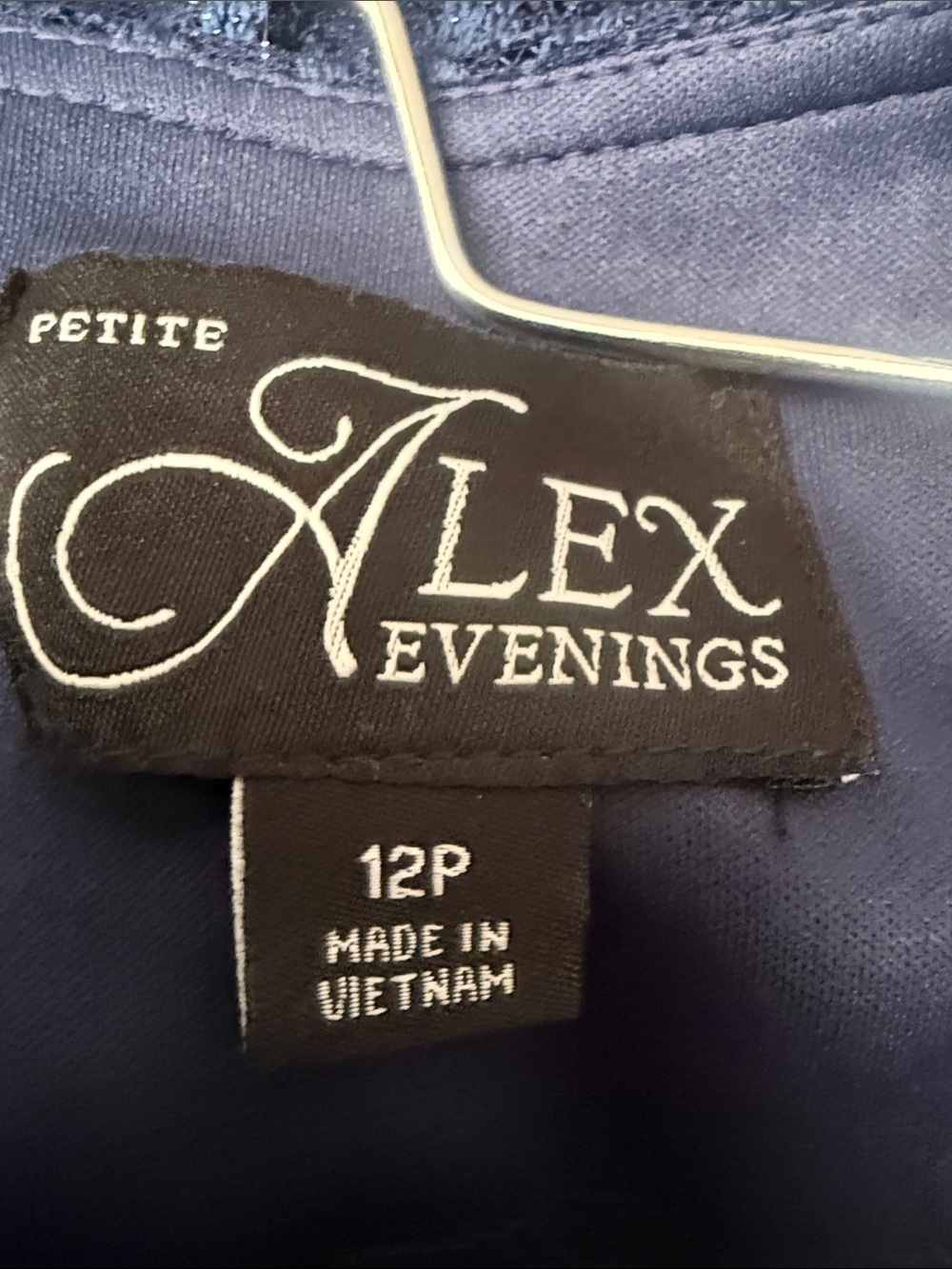 Alex Evenings Navy Beaded Lace Evening Gown with Jacket - Picture 5 of 6